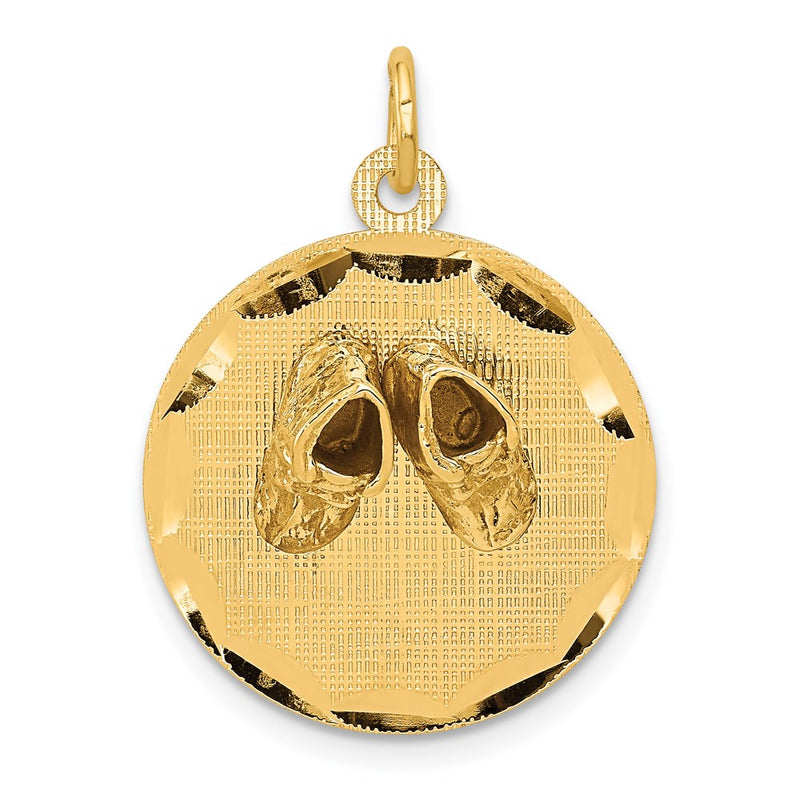 14K gold disc charm