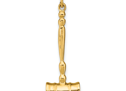 14k 3-D Gavel Charm