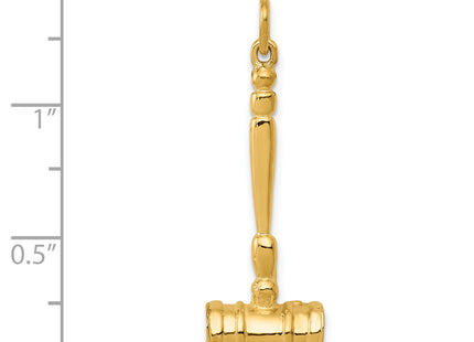 14k 3-D Gavel Charm