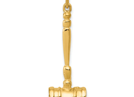 14k 3-D Gavel Charm