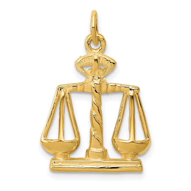 14k Scales Of Justice Charm, 25 x 17mm