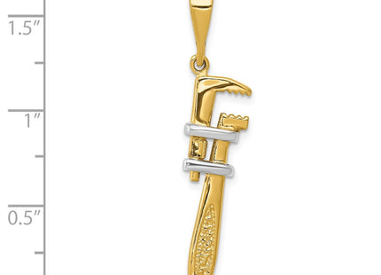 14k Yellow & Rhodium Jewelry Style A2197 - Classique Jewelry Inc.