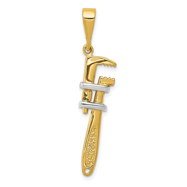 14k Yellow & Rhodium Jewelry Style A2197 - Classique Jewelry Inc.
