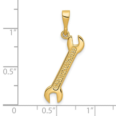 14K 3D Wrench Charm
