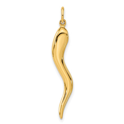 14K Large 3D Italian Horn Charm