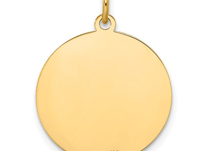 14K gold disc charm, another view
