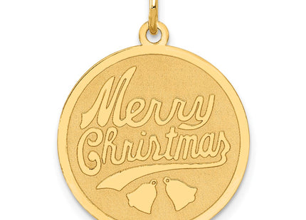 14K gold disc charm