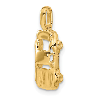 14K 3D Sports Car Charm
