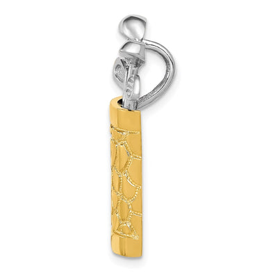 14K Two-tone Golf Bag with Clubs Pendant
