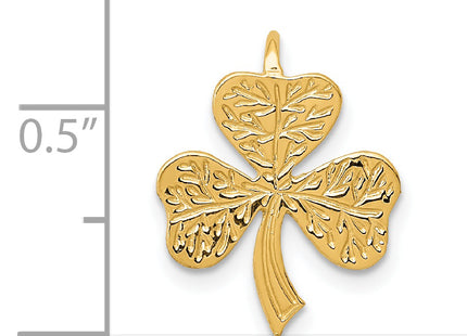 14k Shamrock Chain Slide, 18 x 12mm