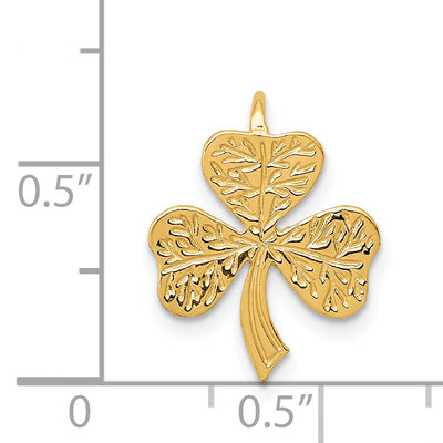 14K Shamrock Chain Slide, 18 x 12mm