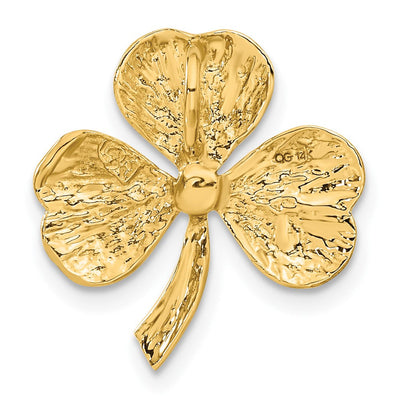 14K Shamrock Chain Slide, 20 x 18mm