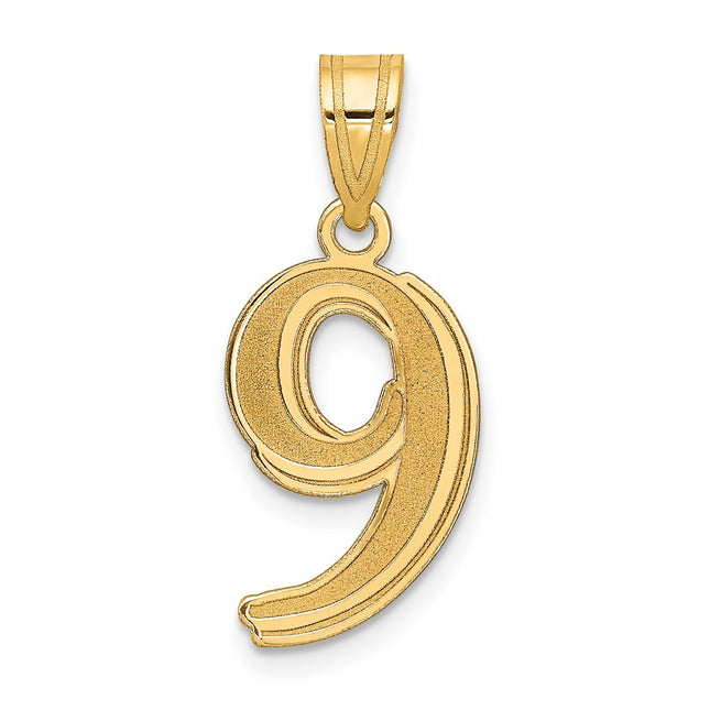 14k Yellow Gold Pendants Style AEN09 - Classique Jewelry Inc.