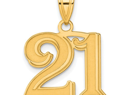 14k Yellow Gold Pendants Style AEN21 - Classique Jewelry Inc.