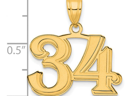 14k Yellow Gold Pendants Style AEN34 - Classique Jewelry Inc.