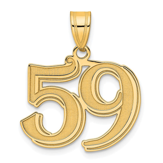 14k Yellow Gold Pendants Style AEN59 - Classique Jewelry Inc.