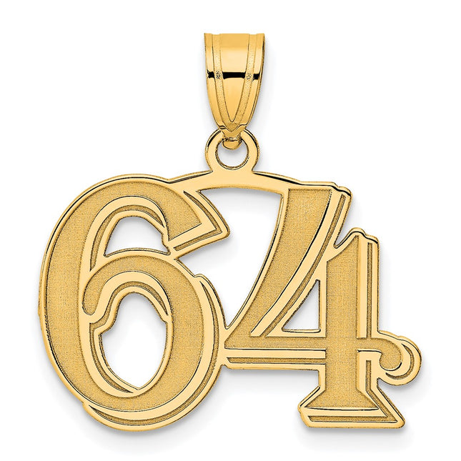 14k Yellow Gold Pendants Style AEN64 - Classique Jewelry Inc.