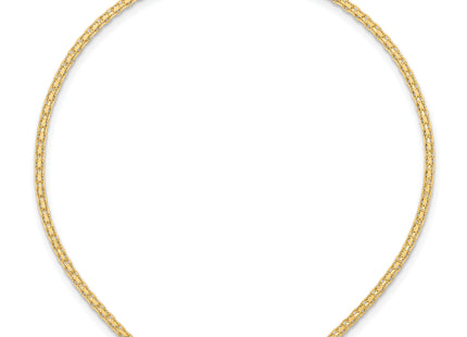 14k Polished Open Heart with Filigree and Bismark Chain Anklet