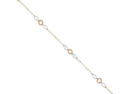 14k Tri-Color Jewelry Style ANK222 - Classique Jewelry Inc.