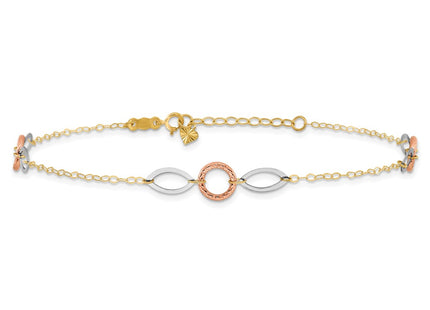 14k Tri-Color Jewelry Style ANK222 - Classique Jewelry Inc.