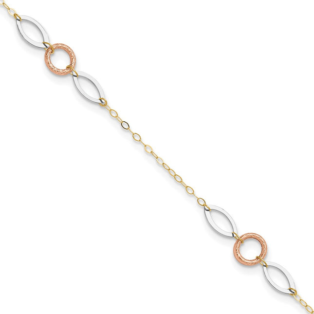 14k Tri-Color Jewelry Style ANK222 - Classique Jewelry Inc.