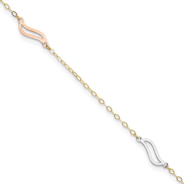 14k Tri-Color Jewelry Style ANK268 - Classique Jewelry Inc.