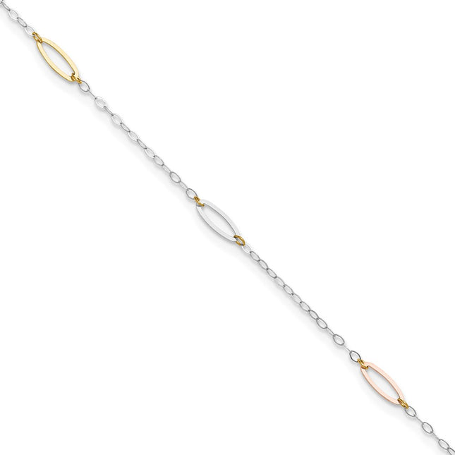 14k Tri-Color Jewelry Style ANK269 - Classique Jewelry Inc.