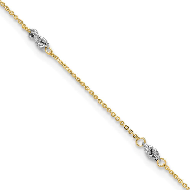 14k Two-tone Jewelry Style ANK271 - Classique Jewelry Inc.