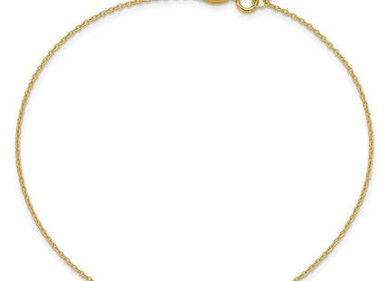 14K Polished Arrow Anklet Plus Extender (Style ANK275-9)