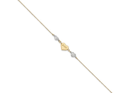 14k Two-tone Bracelets Style ANK276 - Classique Jewelry Inc.