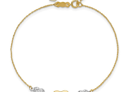 14k Two-tone Bracelets Style ANK276 - Classique Jewelry Inc.
