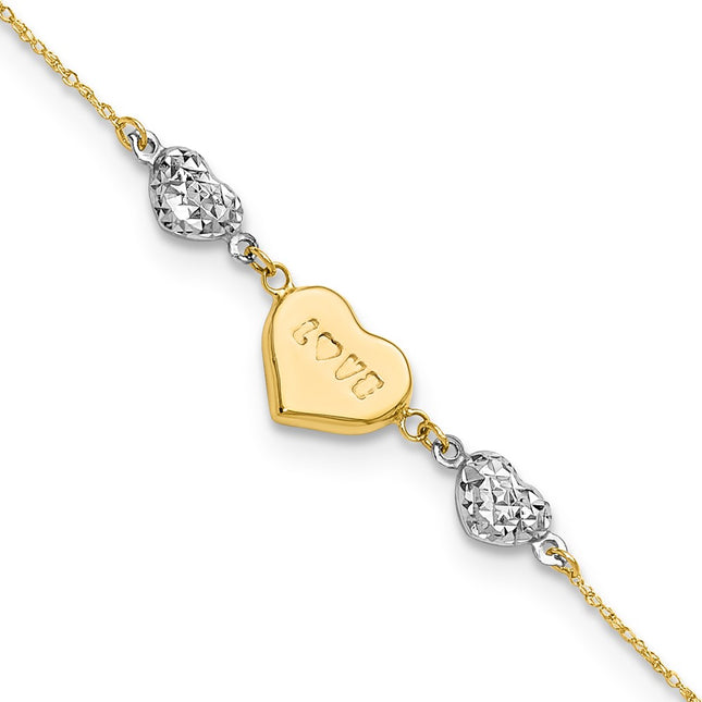 14k Two-tone Bracelets Style ANK276 - Classique Jewelry Inc.