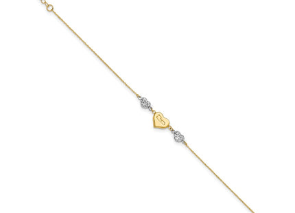14k Two-tone Bracelets Style ANK277 - Classique Jewelry Inc.