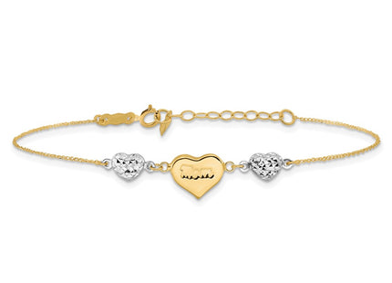14k Two-tone Bracelets Style ANK277 - Classique Jewelry Inc.