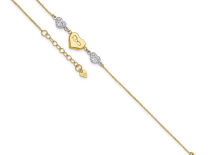 14k Two-tone Bracelets Style ANK277 - Classique Jewelry Inc.