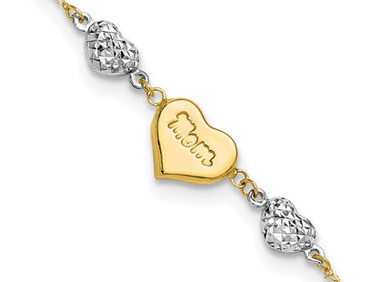 14k Two-tone Bracelets Style ANK277 - Classique Jewelry Inc.