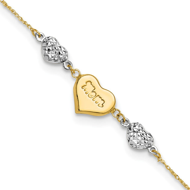 14k Two-tone Bracelets Style ANK277 - Classique Jewelry Inc.