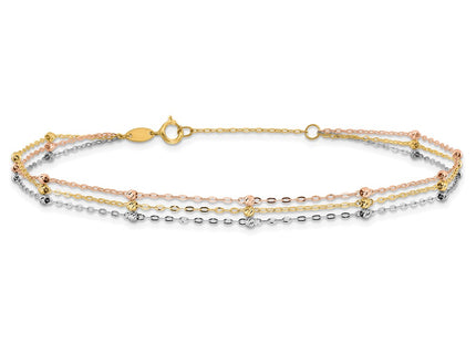 14k Tri-Color Jewelry Style ANK290 - Classique Jewelry Inc.