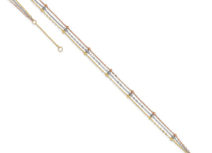 14k Tri-Color Jewelry Style ANK290 - Classique Jewelry Inc.