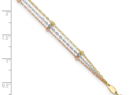 14k Tri-Color Jewelry Style ANK290 - Classique Jewelry Inc.