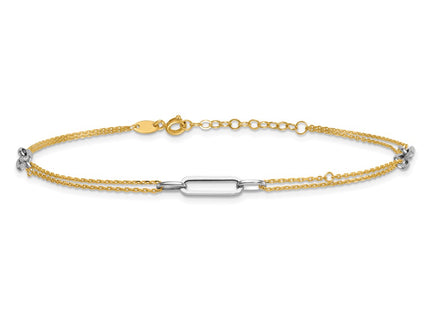 14k Two-tone Jewelry Style ANK368 - Classique Jewelry Inc.