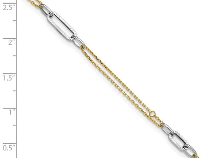 14k Two-tone Jewelry Style ANK368 - Classique Jewelry Inc.
