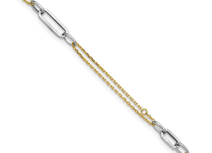 14k Two-tone Jewelry Style ANK368 - Classique Jewelry Inc.
