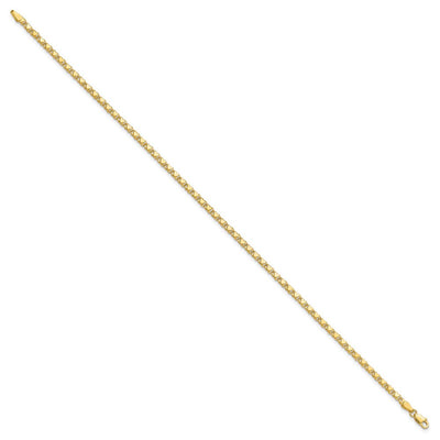 14K Polished Double-Sided Heart 5.5in Child's Bracelet, 5.5 x 3mm