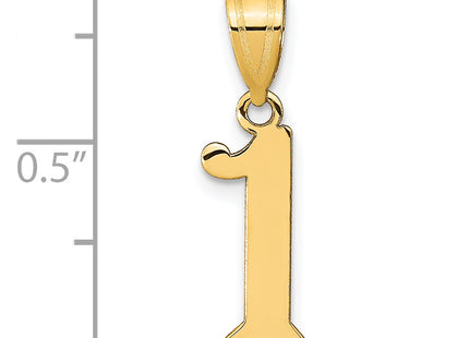14k Polished Number 1 Pendant
