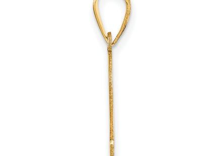 14k Polished Number 2 Pendant, 17.06 x 10.79mm