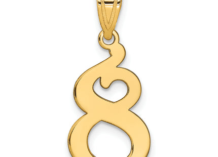 14k Polished Number 8 Pendant