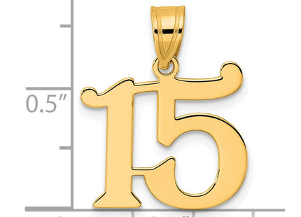 14k Yellow Gold Pendants Style APN15 - Classique Jewelry Inc.