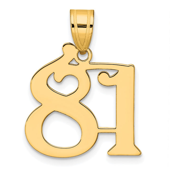 14k Yellow Gold Pendants Style APN81 - Classique Jewelry Inc.