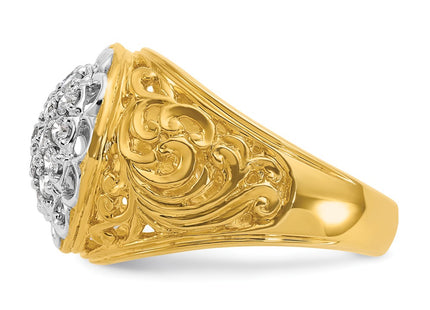 14k Two-tone Rings Style B01539B - Classique Jewelry Inc.